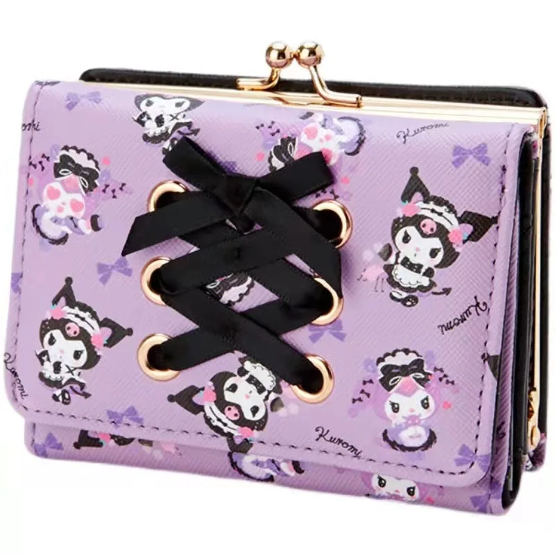 Мультяшный кошелек с милыми животными из аниме черный для монет куроми