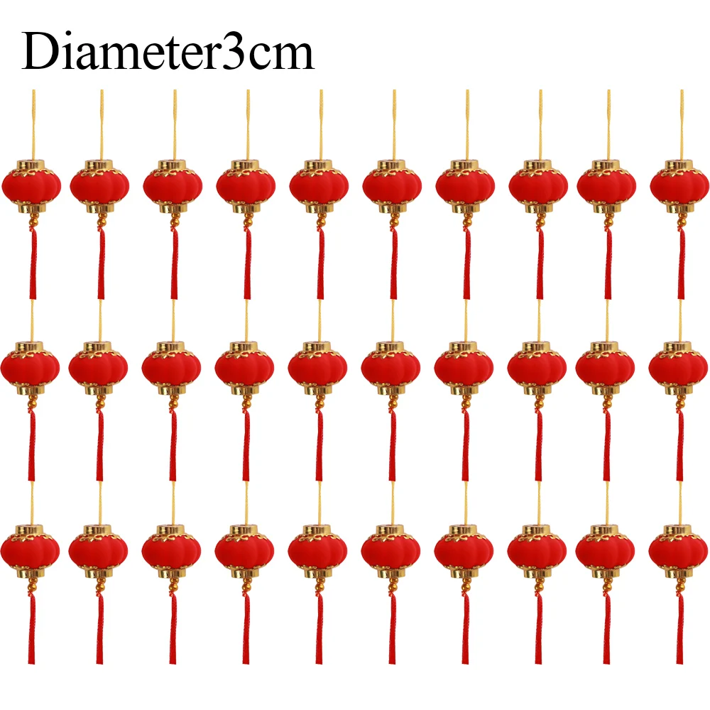 

Мини красные фонарики, 30 шт.