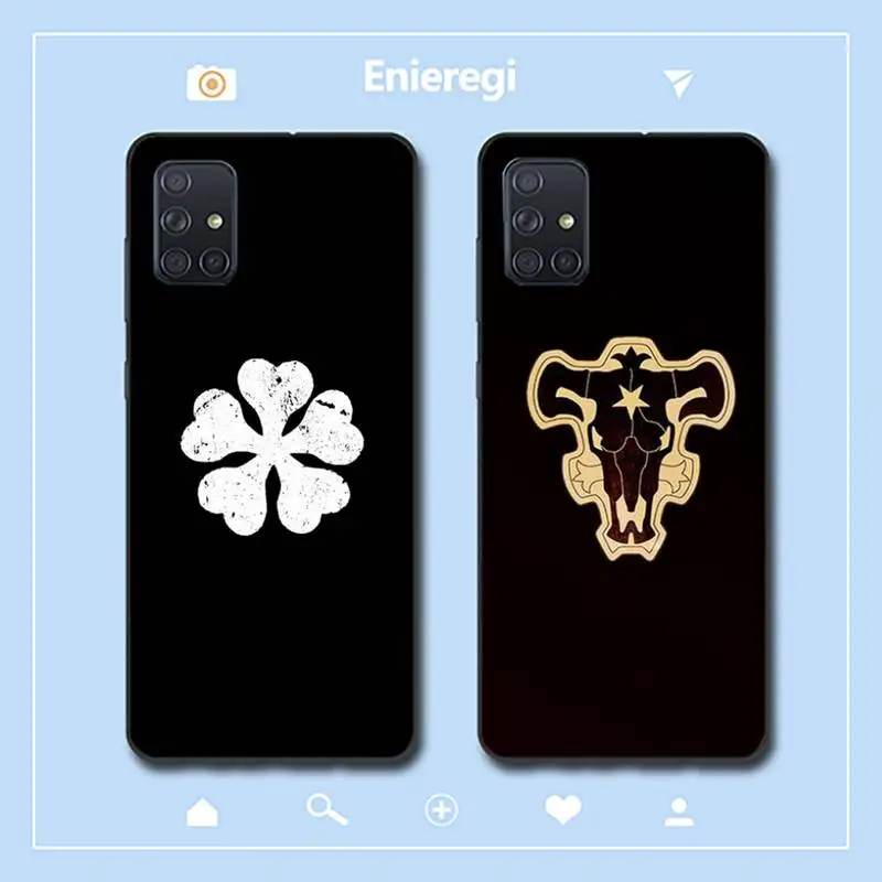 

TOPLBPCS Black Clover Phone Case for Redmi 8 9 9A for Samsung J5 J6 Note9 for Huawei NOVA3E Mate20lite cover