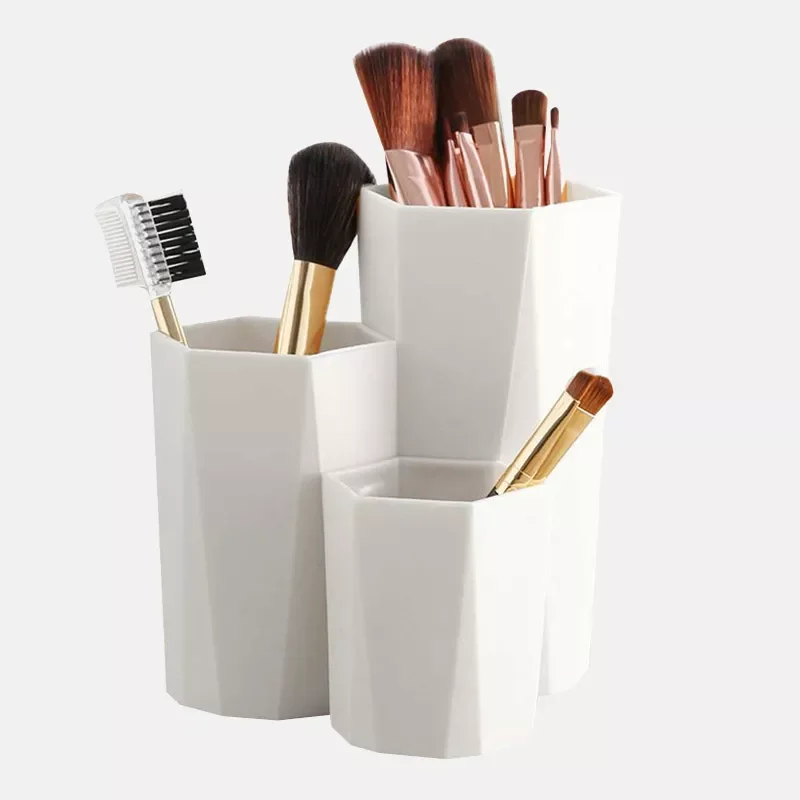 2023NEW Lattices Cosmetic Make-up Brush Storage Box Makeup Nail Polish Cosmetic Holder Make Up Tools Pen Holder Rack Table Orga