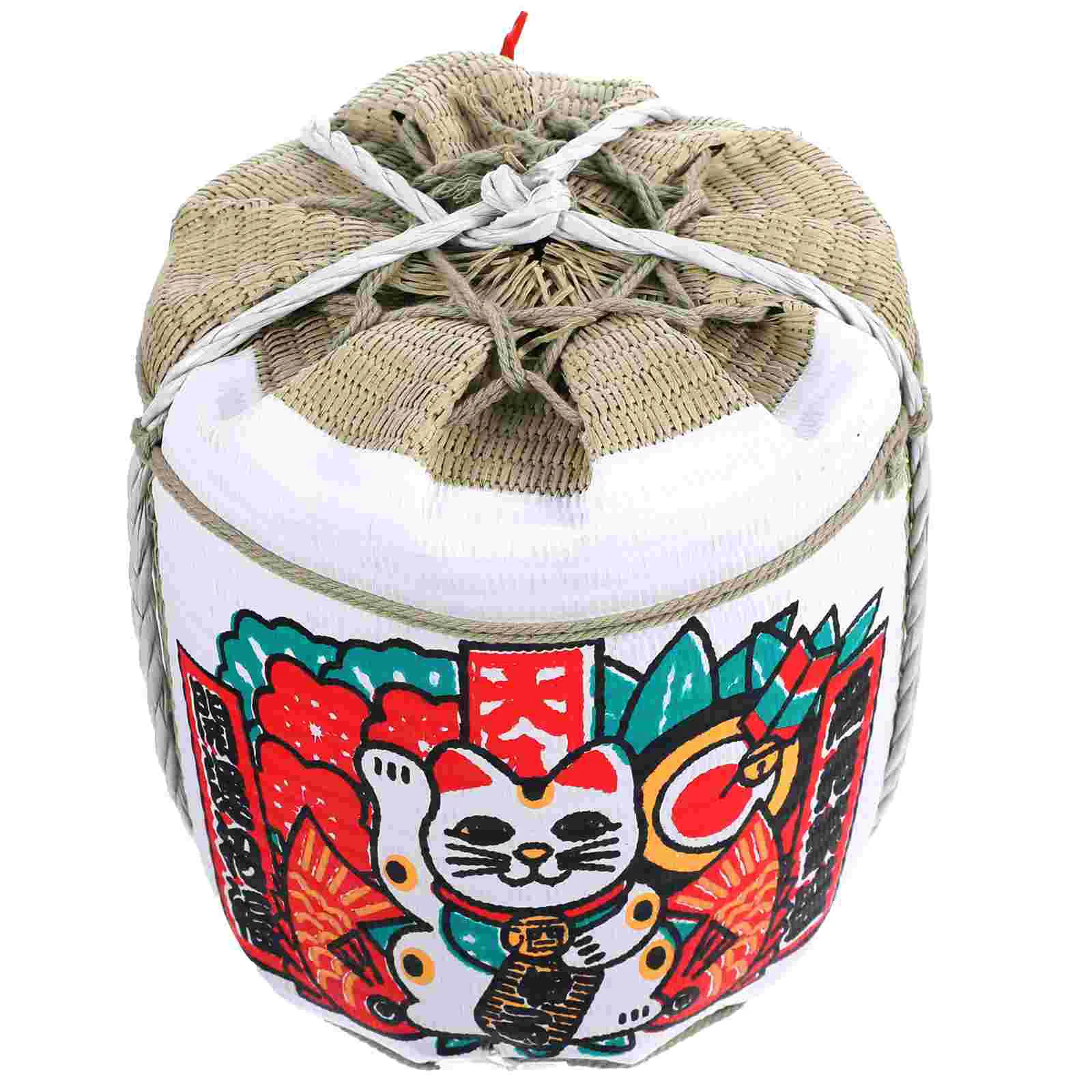 

Japanese Sake Barrel Decoration Yard Decorative Interior Props Restaurant Outdoor Ornament Barrels Indoor Sushi
