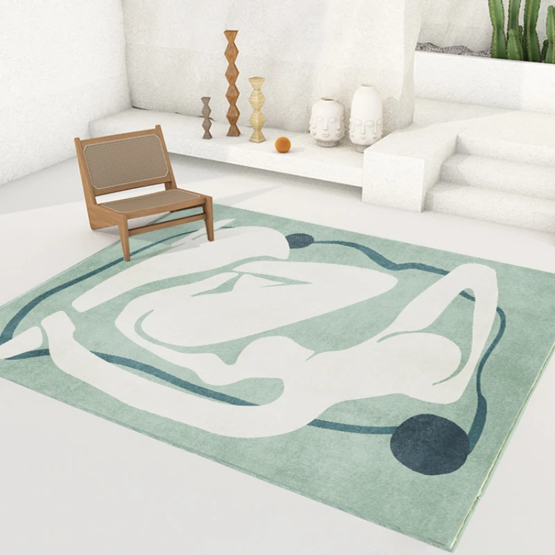 modern french art abstract carpet simple bedroom living room home large area decoration rug cloakroom girl room pink floor mat free global shipping