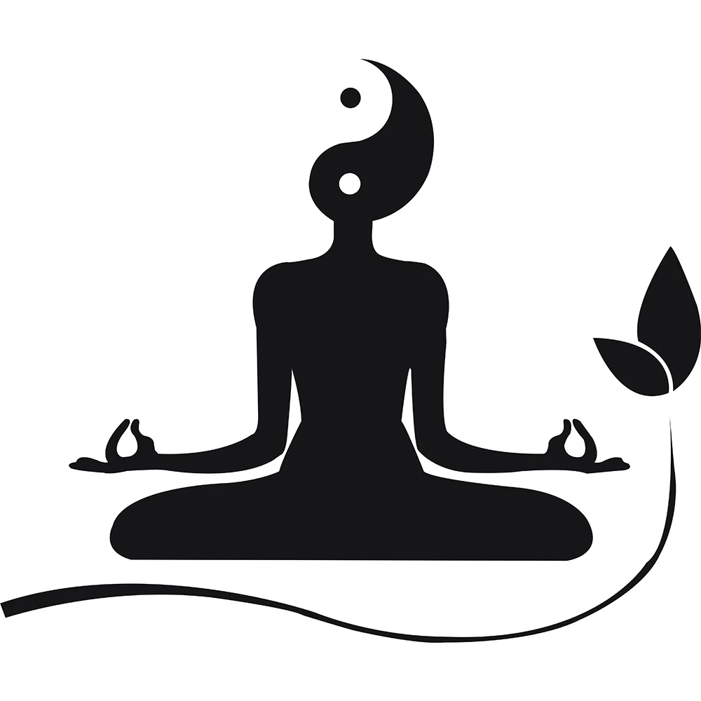 Наклейка на стену для йоги медитации дзен буддизма Инь Янь Виниловая наклейка