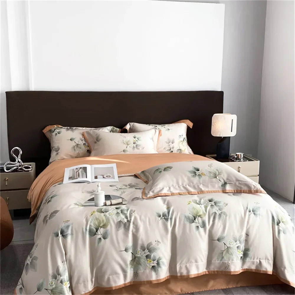 

Постельное белье Papa & Mima из египетского хлопка, сатина, постельное белье 1000TC, королевский комплект королевского размера, простыня, пододеяльник, постельное белье