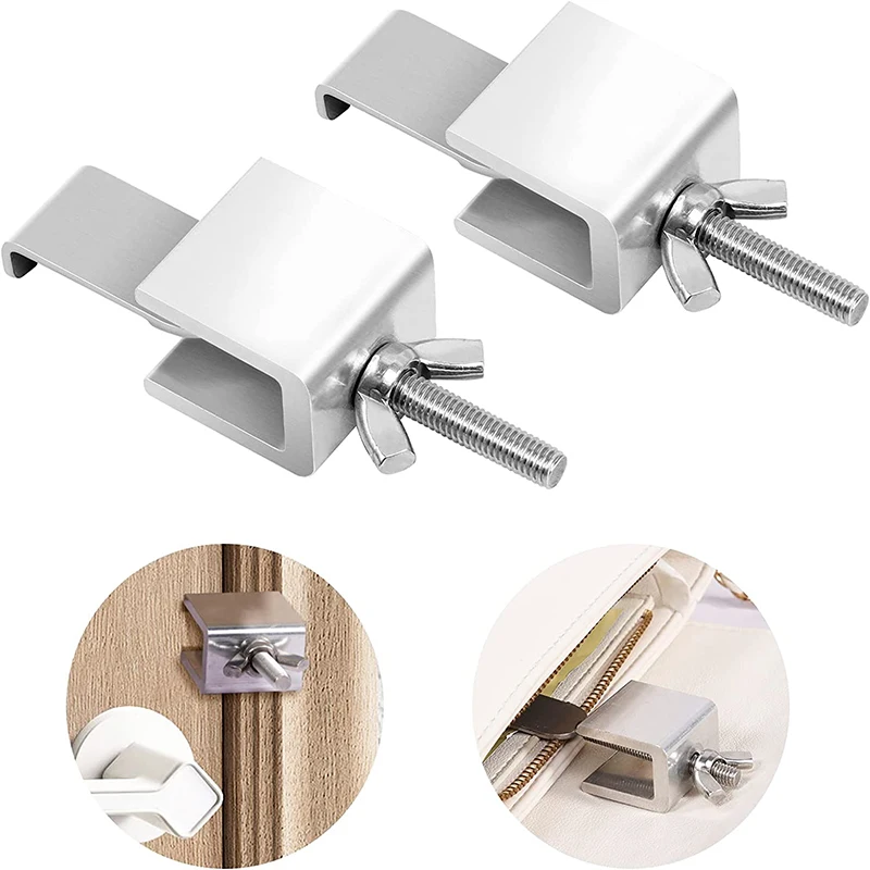 

Portable Door Stopper Stainless Self-Defense Doorstop Lock Travel Anti-theft Childproof Safety Home Latch Door Stopper