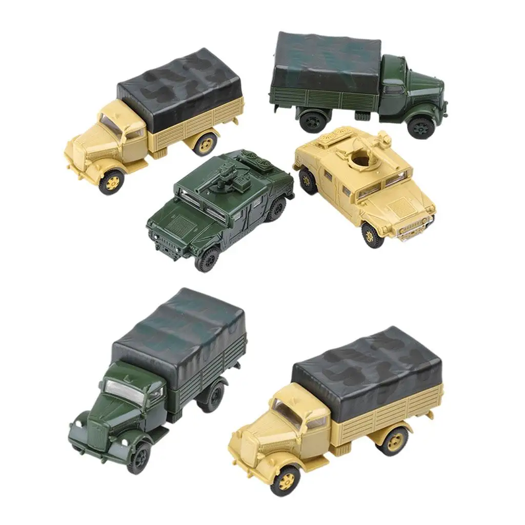 6 шт. 1/72 4D сборный грузовик модель автомобиля игрушечный строительный комплект