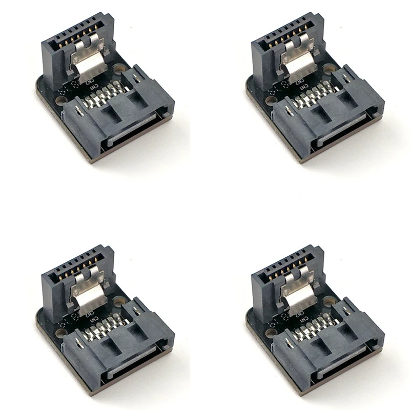 

NEW-4Pcs/Lot 90 Degree Right Angled Type SATA 7Pin Male To Female Convetor HDD Adapter Lightweight Turn Connector