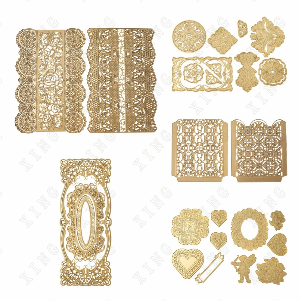 

With Love 3D Concentric Slimline Impression Pocket Sweetheart New Metal Cutting Dies Diy Scrapbook Diary Decoration Embossing