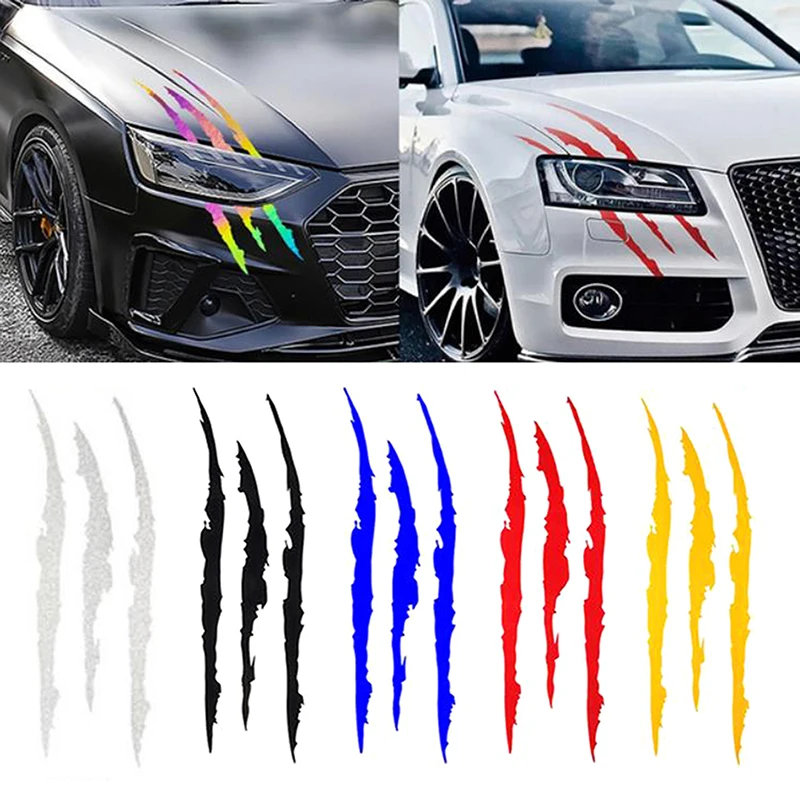 

Car Sticker Monster Claw Scratch Stripe Marks Headlight Decal Car Stickers Car Accessory