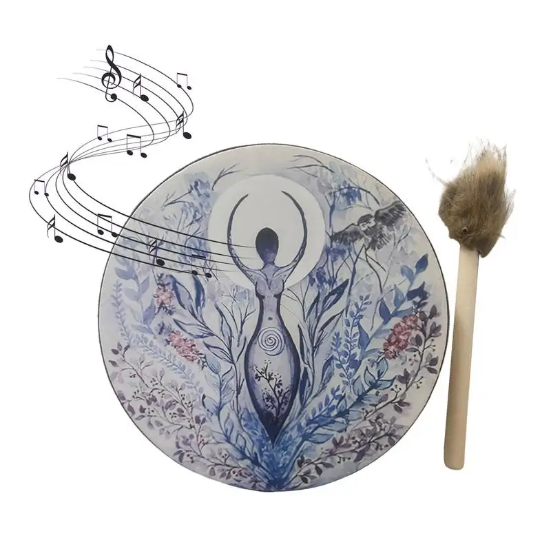 

25CM Shaman Drum Spirit Music Percussion Instrument Spirit Music Playing Instrument Exquisite Appearance Creative Home Office