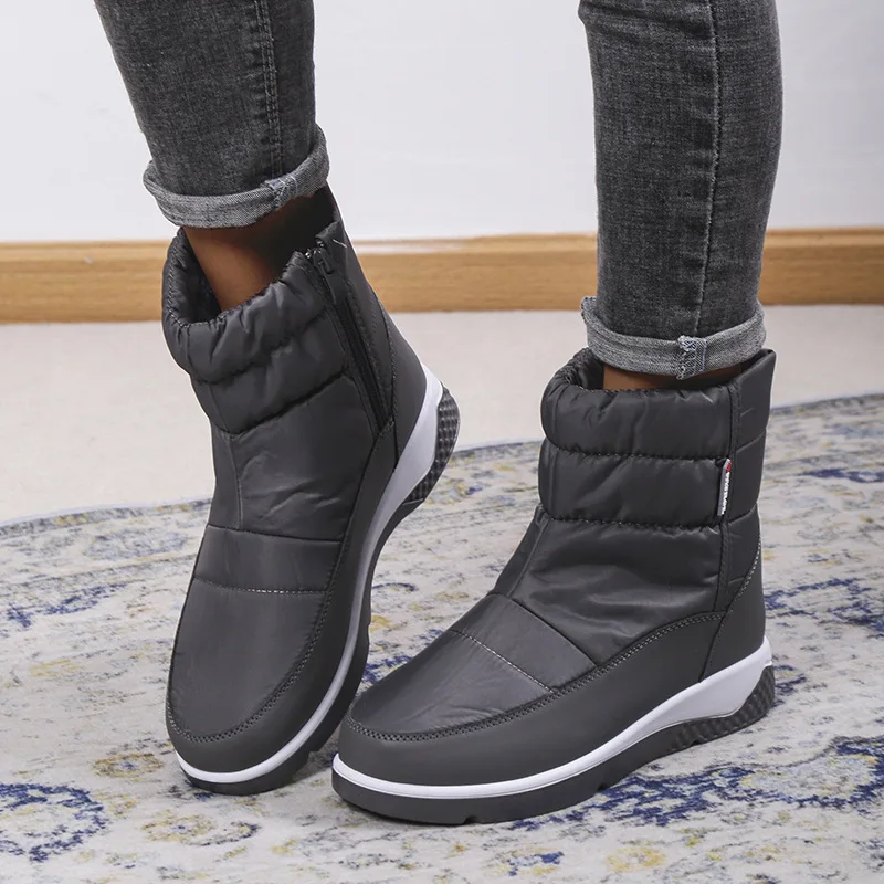 Women Boots 2022 New Winter Boots with Platform Shoes Snow Botas De Mujer Waterproof Low Heels Ankle Boots Female Women Shoes