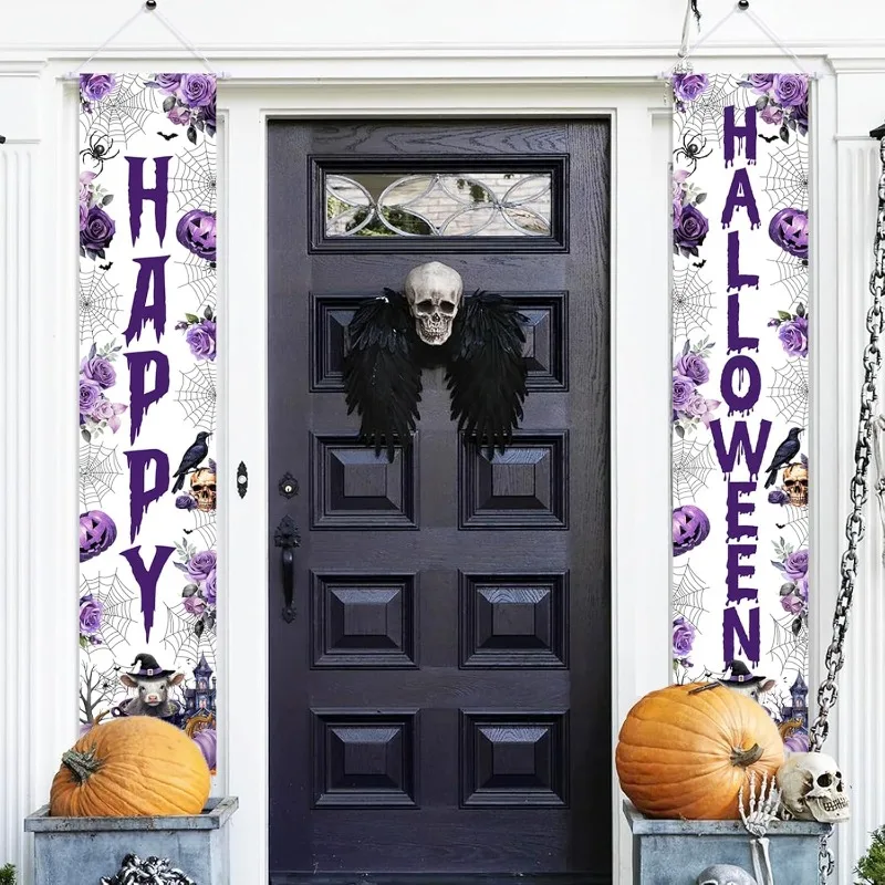 Хэллоуин День Мертвых Украшение Для Уличной Двери Подвесной Баннер Крыло Знак