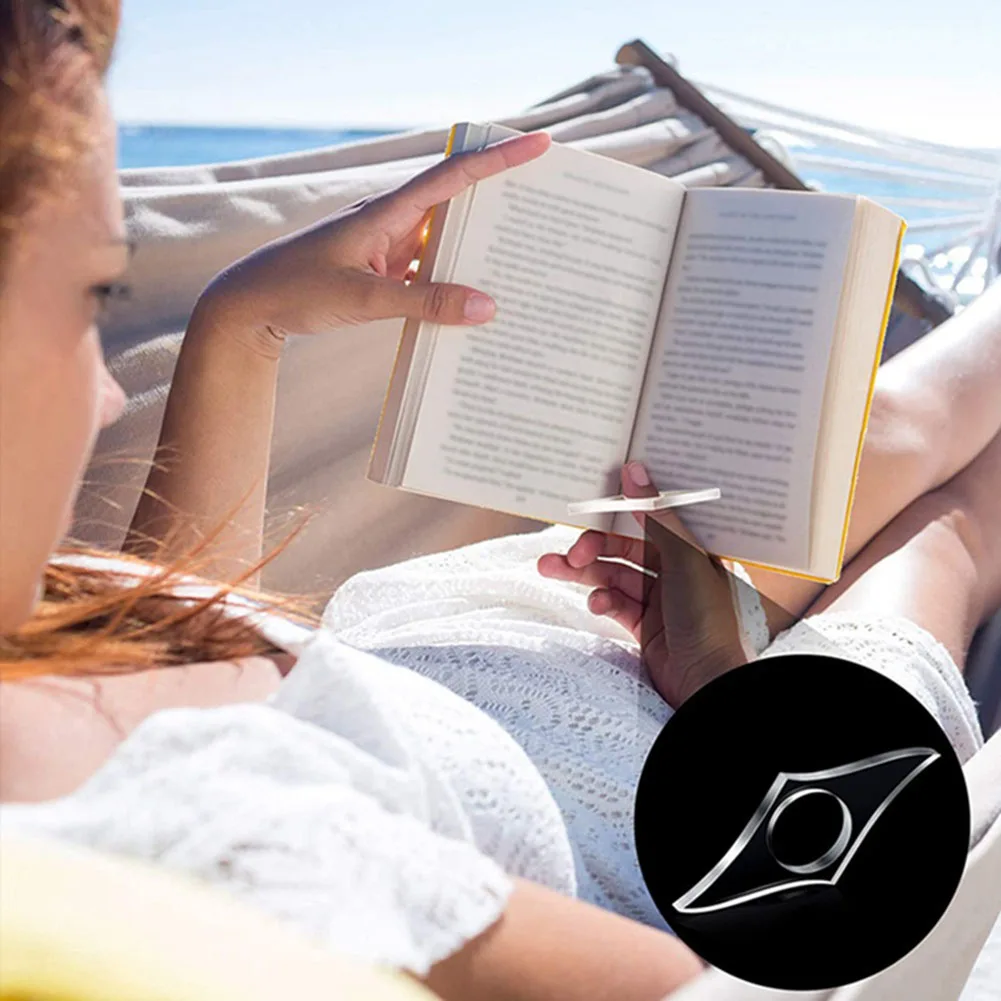 

Multi-function Acrylic Thumb Book Support Book Page Holder Convenient Bookmark School Office Supplies Book Thumb Holder 1pc