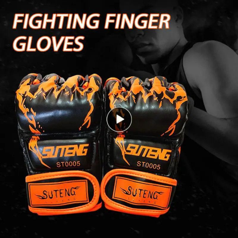 

1 Pair Fingerless Tiger Claw Boxing Gloves MMA Fighting Kick Boxing Gloves Karate Muay Thai Training Workout Gloves