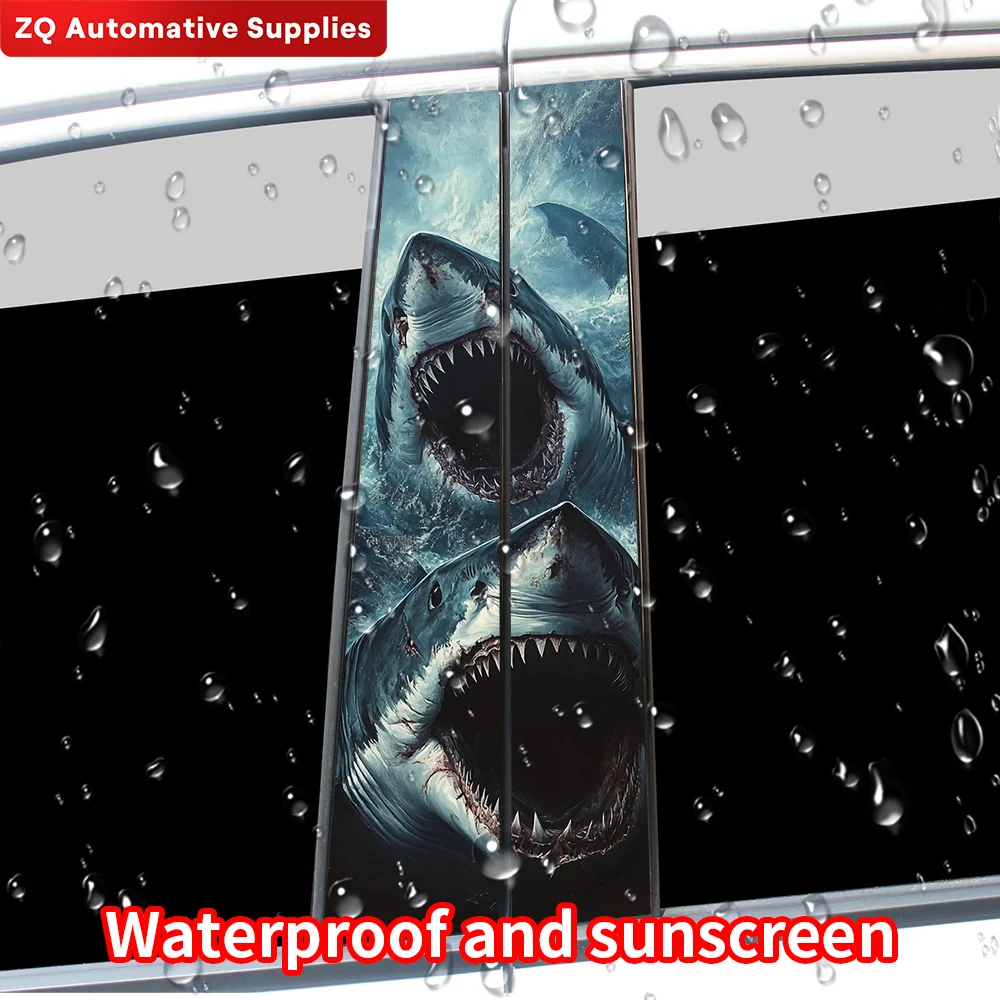 Акула Мегалодон автомобильные наклейки водостойкие DIY авто B-стойка защитный