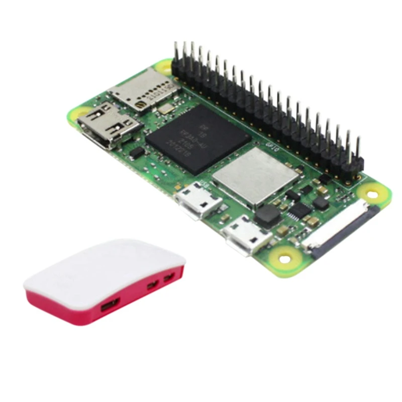 

For Raspberry Pi Zero 2 W Development Board Welded with Red White Case Protective Shell Expansion for Raspberry Pi Zero