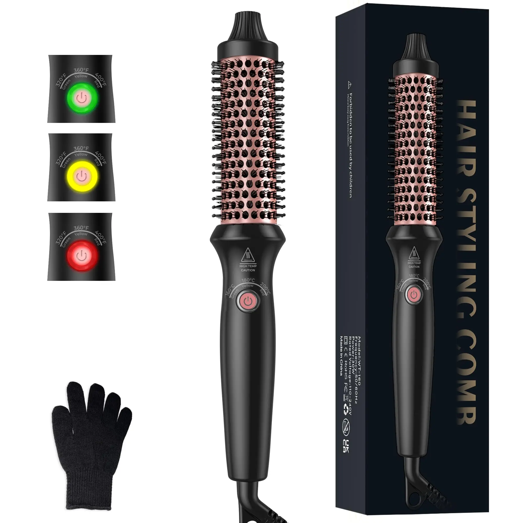 Термощетка 1 25-дюймовая щетка для завивки керамический турмалин ионная расческа