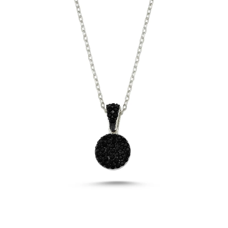 

Silver 925 Sterling Round Zircon Stone Necklace