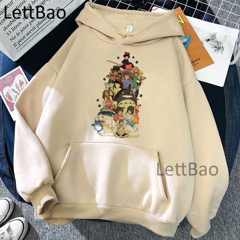 

Studio Ghibli Totoro Hoodie Women Japanese Anime Funny Cartoon Hoodies Spirited Away Miyazaki Hayao Long Sleeve Tops Sweatshirts