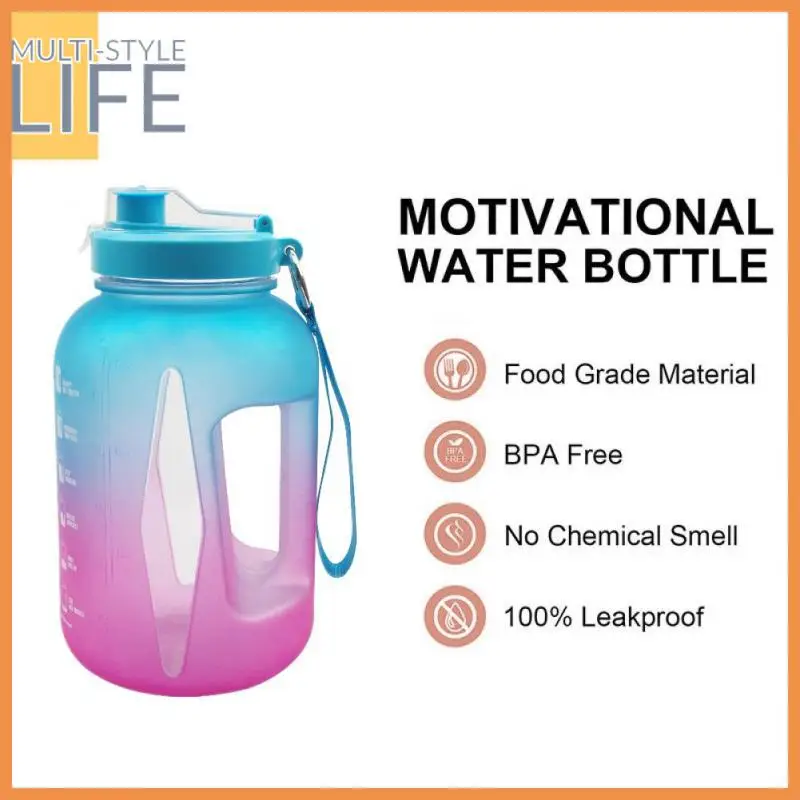 

2.2L half gallon water bottle fitness bucket plastic cup extra large space Cup big belly Cup sports kettle water bottle New