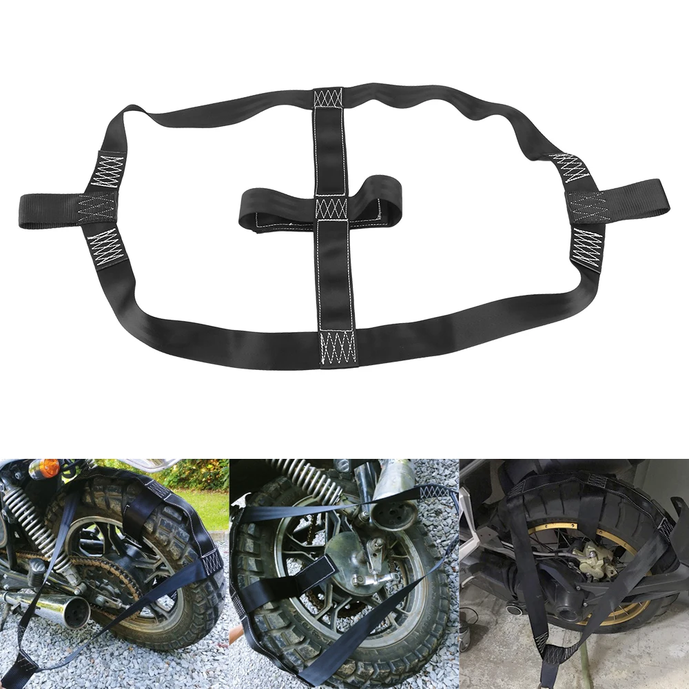 

Motorcycle Rear Wheel Fixing Fastening Webbing Belt Strap Motorbike Transportation Tie-Down Moto Accessories Safe Universal