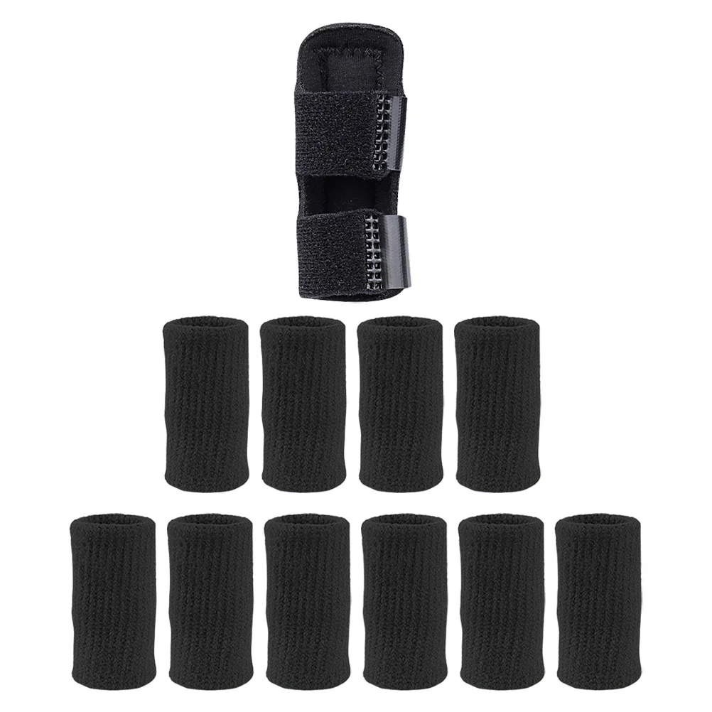 

1Set Sweat-resistant Finger Stalls Sponge Elastic Finger Sleeves for Sports