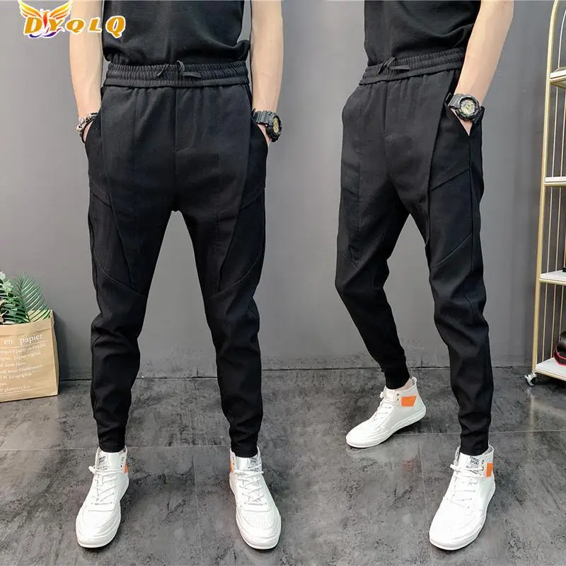 

2022 Net Red with The Same Pants Men's Summer Social Spirit Guy Beam Pants Trend Nine Points Small Feet Casual Pants Men