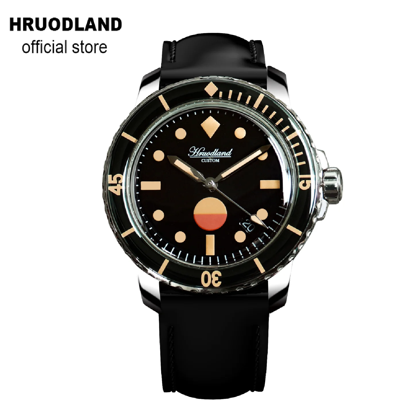 

Hruodland Retro Automatic Dive Men Watches PT5000 SW200Mov't Bubble Domed Sapphire Crystal Stainless Steel Mechanical Watch Male