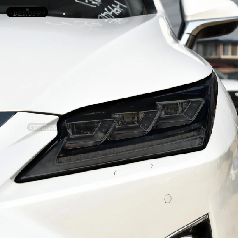 For Lexus ES NX CT GS RX LX570 RC UX Accessories 2 Pcs Car Headlight Tint Smoked Black Protective Film TPU Front Light Sticker For Lexus ES NX CT GS RX LX570 RC UX Accessories 2 Pcs Car Headlight Tint Smoked Black Protective Film TPU Front Light Sticker