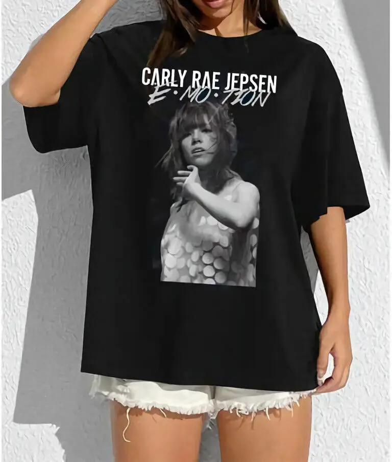 Черная хлопковая Футболка Emotion Carly Rae Jepsen унисекс TT329