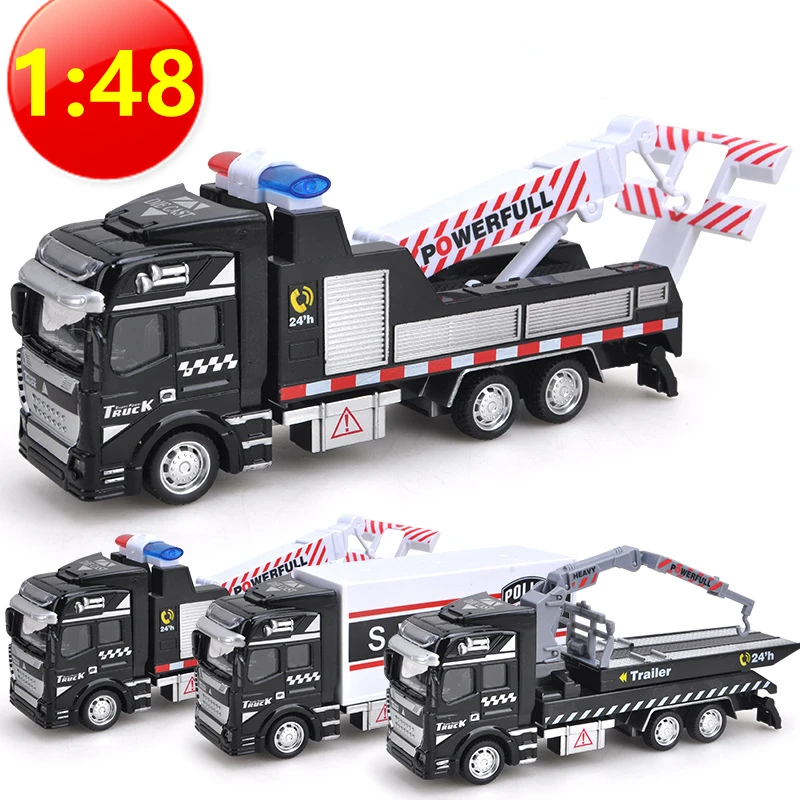 

1:48 Car Toy Pull Back Inertial Alloy Metal Car Model Transporter Truck Trailer Toys Vehicle Educational Toys Boy Kids Gift 2023