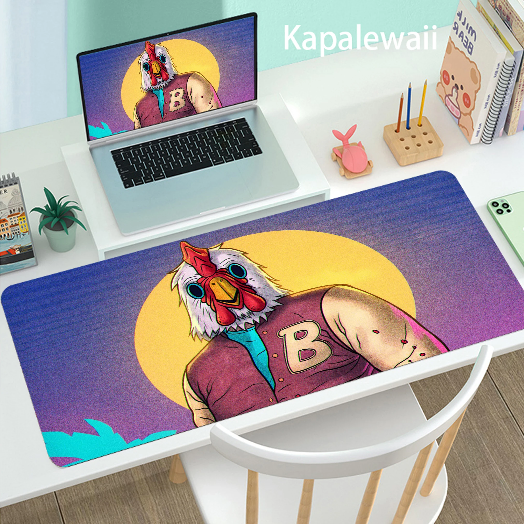 

Hotline Miami Large Gaming Accessories Mouse Pad Lock Edge Mouse Mat Keyboard Table Desk Mat Notebook Laptop Gamer Play Mousepad