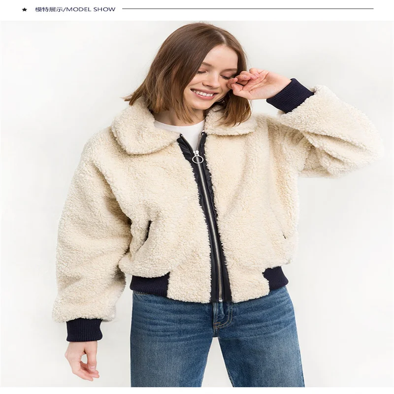 Autumn Retro faux mink leather jacket womens winter thicken warm fur leather coat woman loose jackets fashion casual clothes