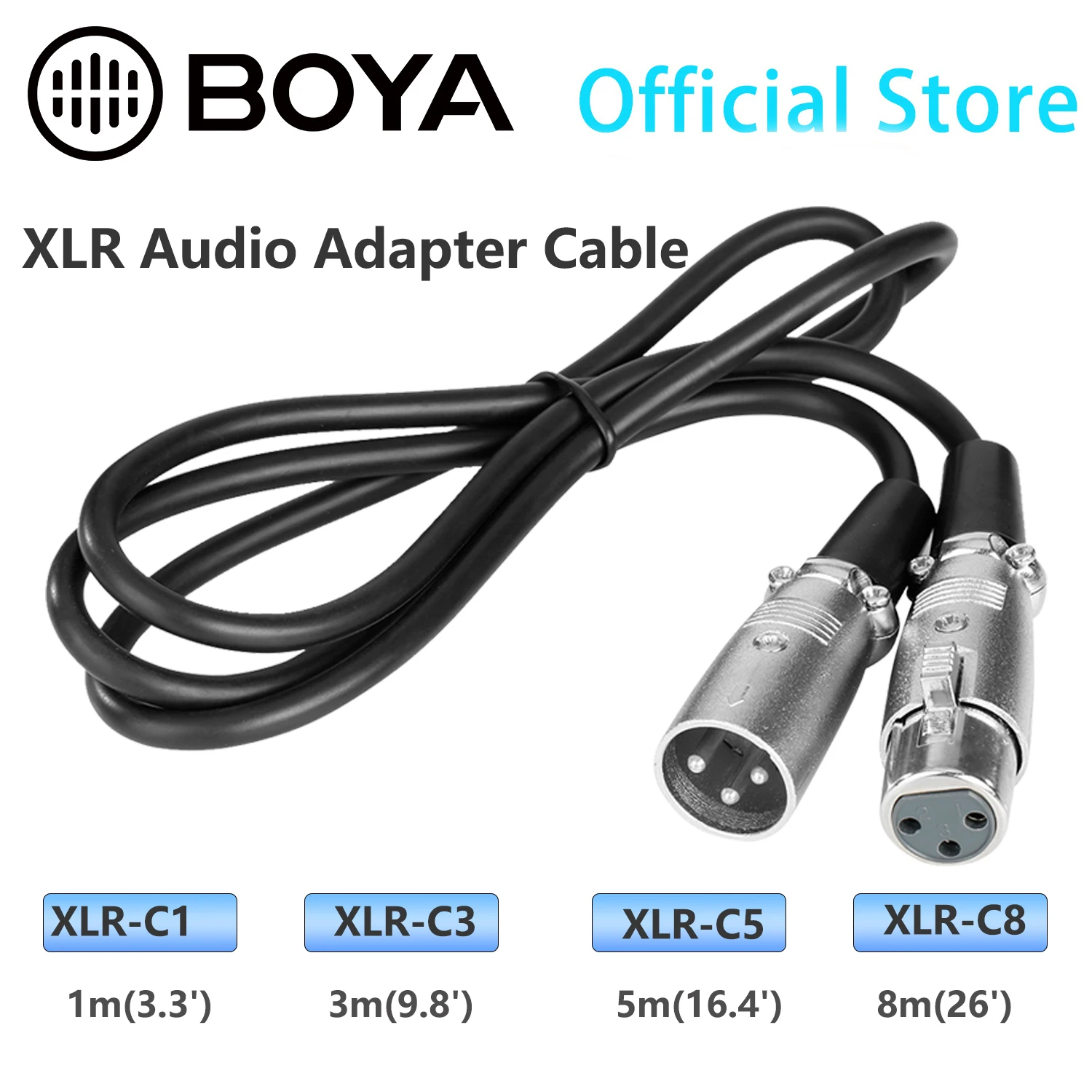 

BOYA XLR-C1 C3 C5 C8 XLR аудиокабель-адаптер для видеосъемки записывающее аудио устройство для XLR микрофона интервью Youtube