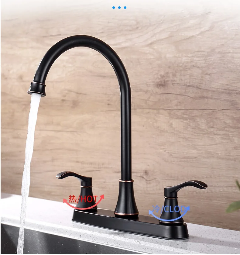 Double Handle Double Holes Basin Faucet
