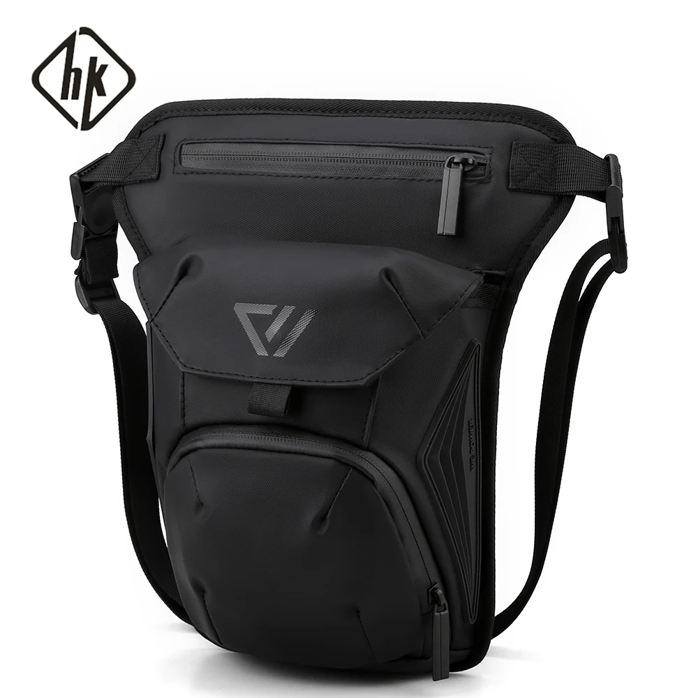 HcanKcan Outdoor Leg Bags Motorcycle Men Waist Pack Man Hip Belt Pouch Tactical Travel Phone Purse Thigh Fanny Pack Drop Leg Bag