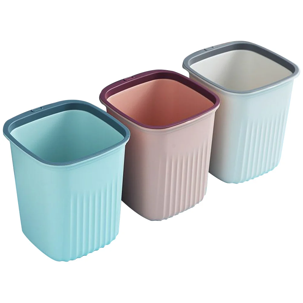 

Trash Can Bin Waste Basket Garbage Bins Storage Container Office Kitchen Bucket Cans Outdoor Sundries Baskets Home Rubbish