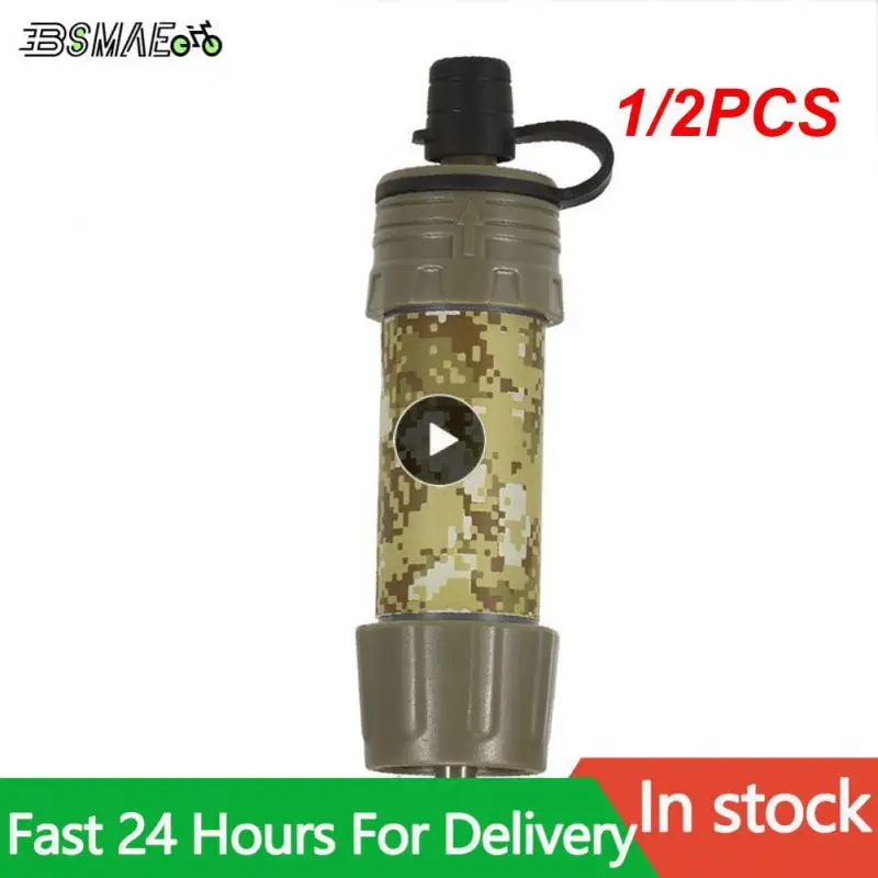 

1/2PCS Personal Water Purifier Water Filtration System Camping Purification Water Filter Straws Outdoor Traveling Survival