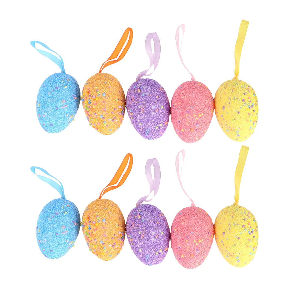 

10 Pcs Foam Eggs Painting Holiday Craft Easter Wreath Decor Artificiales Para Tree Decoration Party Supplies