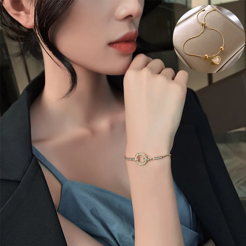 

Pendant Bracelet 2022 Korean Rhinestone Bangle Crystal Flower Jewelry Women