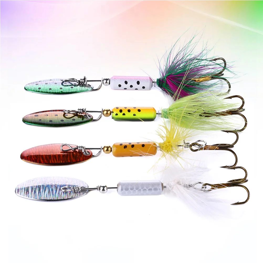 

4 PCS Fishing Hook Metal Baits Sequins Metal Baits Sequin Fishing Lures Fishing Hook Sequin Fishing Lures Fishing accessories