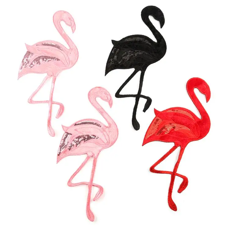 Новое поступление 5 шт. большой размер блестки с птицами и животными вышитые