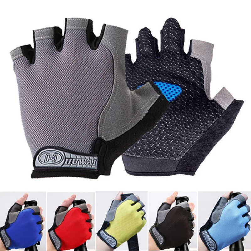 

Half Finger Gloves Gym Fitness Anti-Slip Women Men Gel Pad Cycling Fingerless Gloves Bicycle Accessories