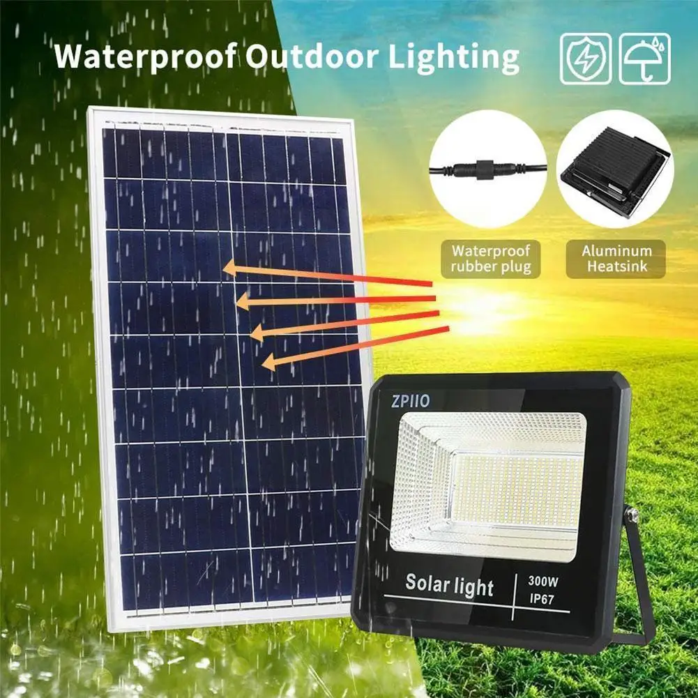 

100/170led Solar Light Outdoor Remote Control Waterproof For Garden Street Landscape Spotlight Wall Solar Powered Flood Lam N3p7