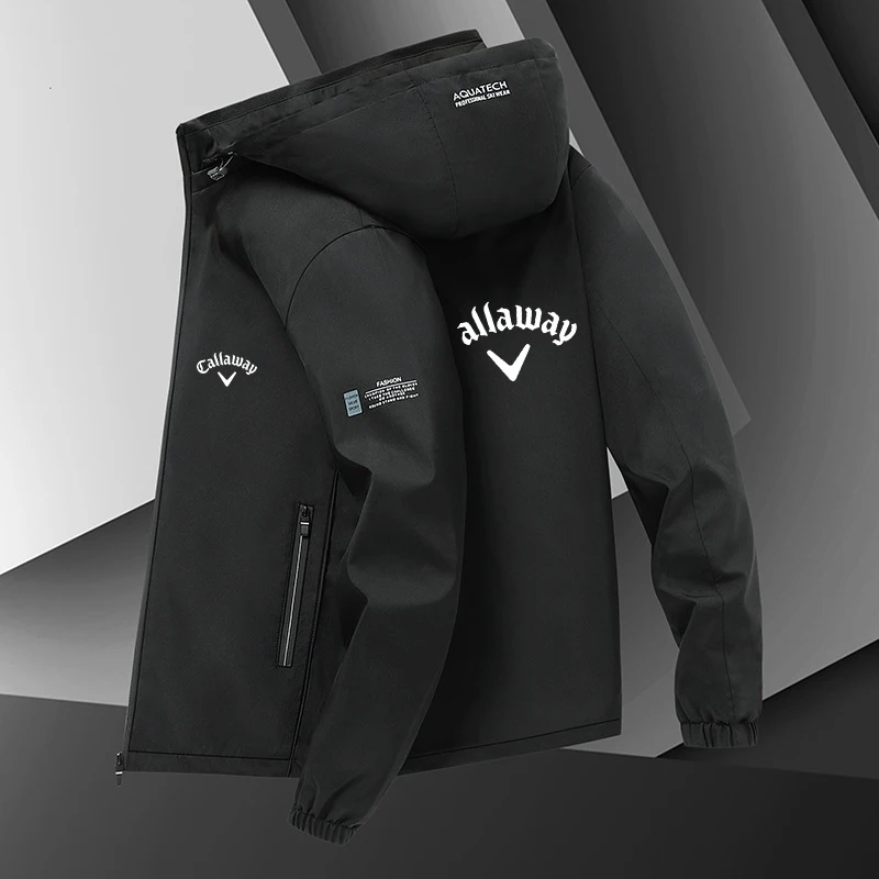 

2023 Callaway Fall Camping Jacket High Quality Printed Men's Outdoor Jacket Hooded Windbreaker Premium Cycling Casual Sports Top