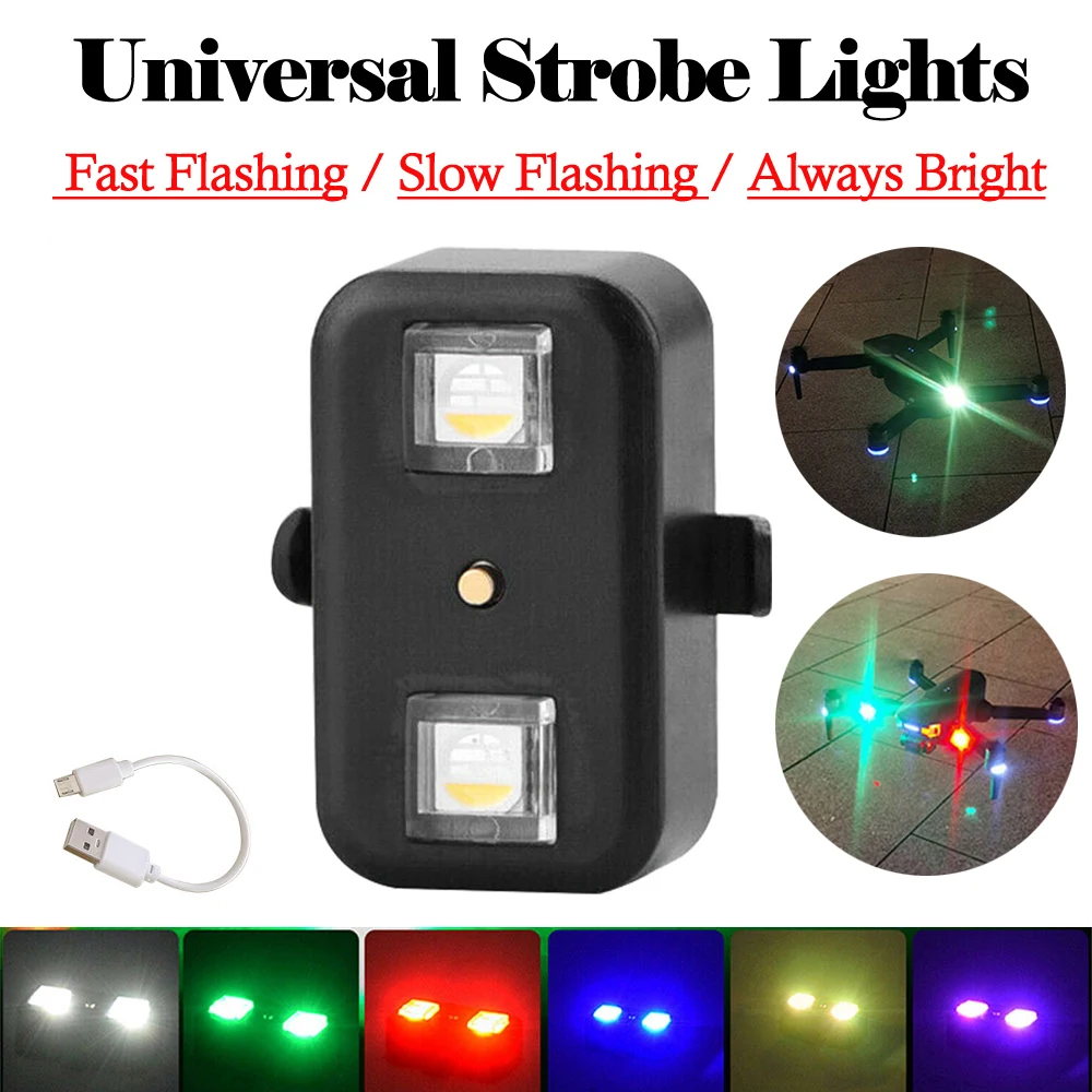 

6 Colors Flash Drone LED Position Wireless Light for RC Fix Wing Aircraft Airplane Helicopter Anti-Collision Drone Strobe Light