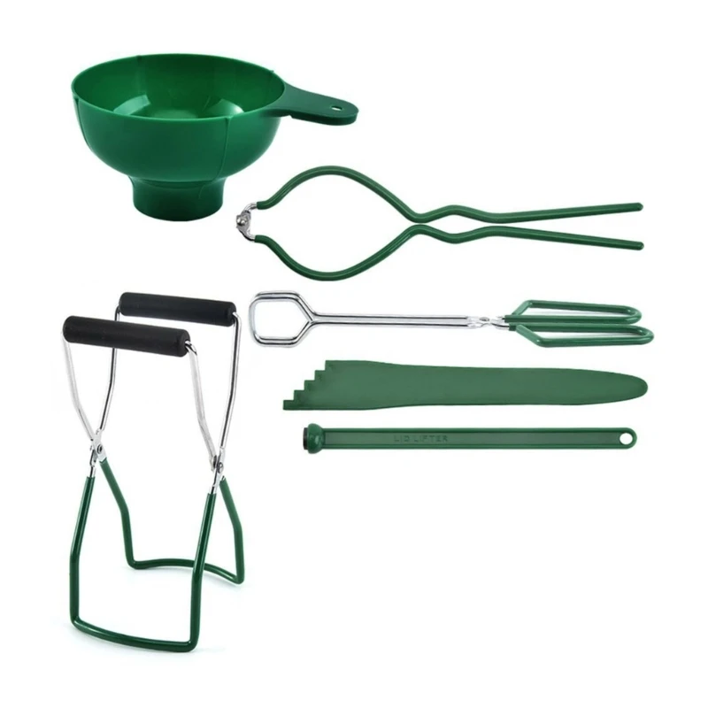 

6 шт. принадлежности для консервирования, стартовый комплект, аксессуары для консервирования, инструменты, подъемная воронка, кухонные щипц...