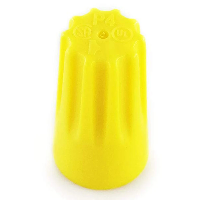 500 штук желтых гайки для электрических проводов-скрученные соединители проводов