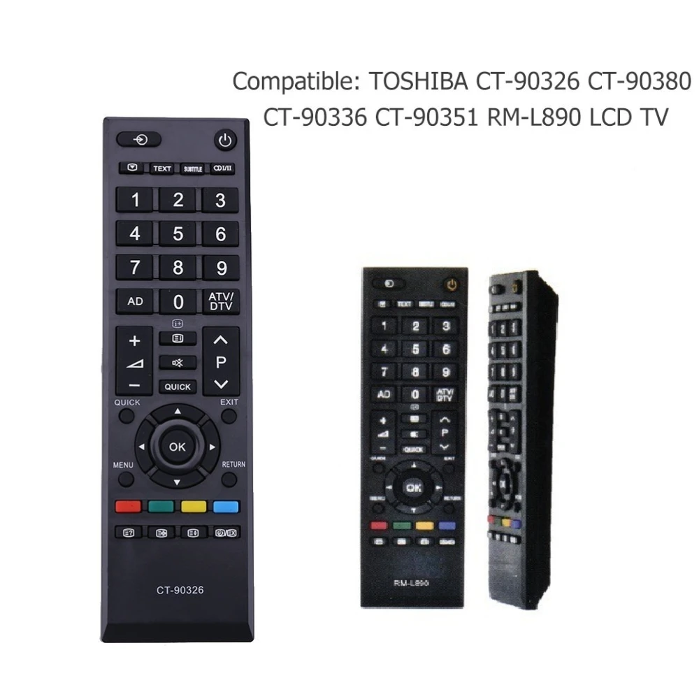 TV Remote Controller for Toshiba CT-90326 CT-90380 CT-90336 CT-90351 RM-L890 Smart LCD TV Remote Controller Replacement Part