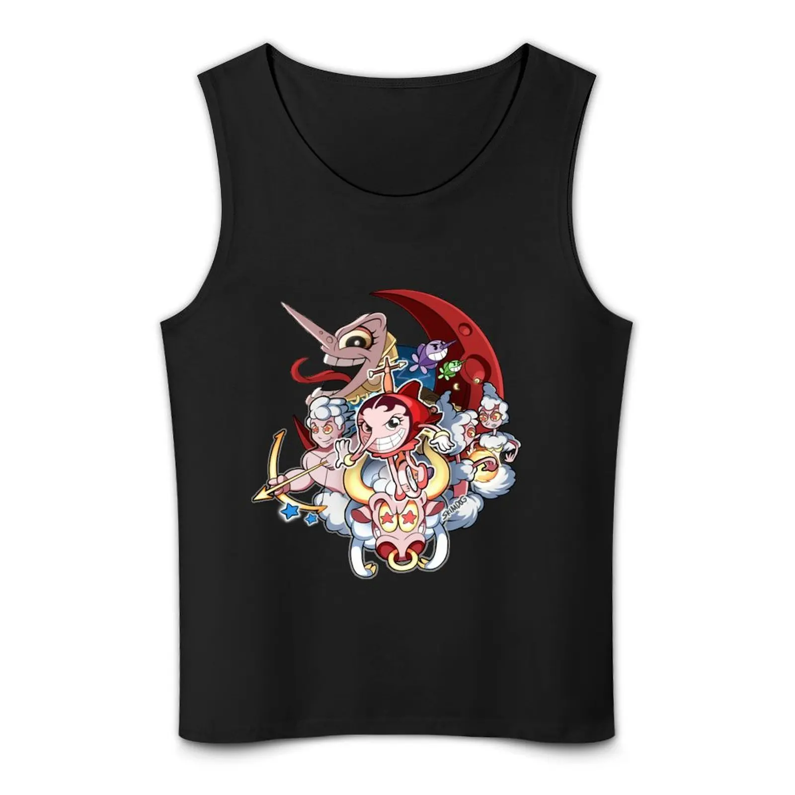 Cuphead Hilda Berg Tank Top баскетбольные спортивные рубашки без рукавов мужские футболки